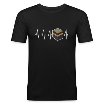 Mecca Heartbeat Islam Hajj Gift Muslim - Men's Slim Fit T-Shirt - black - Front - Nik (191cm)