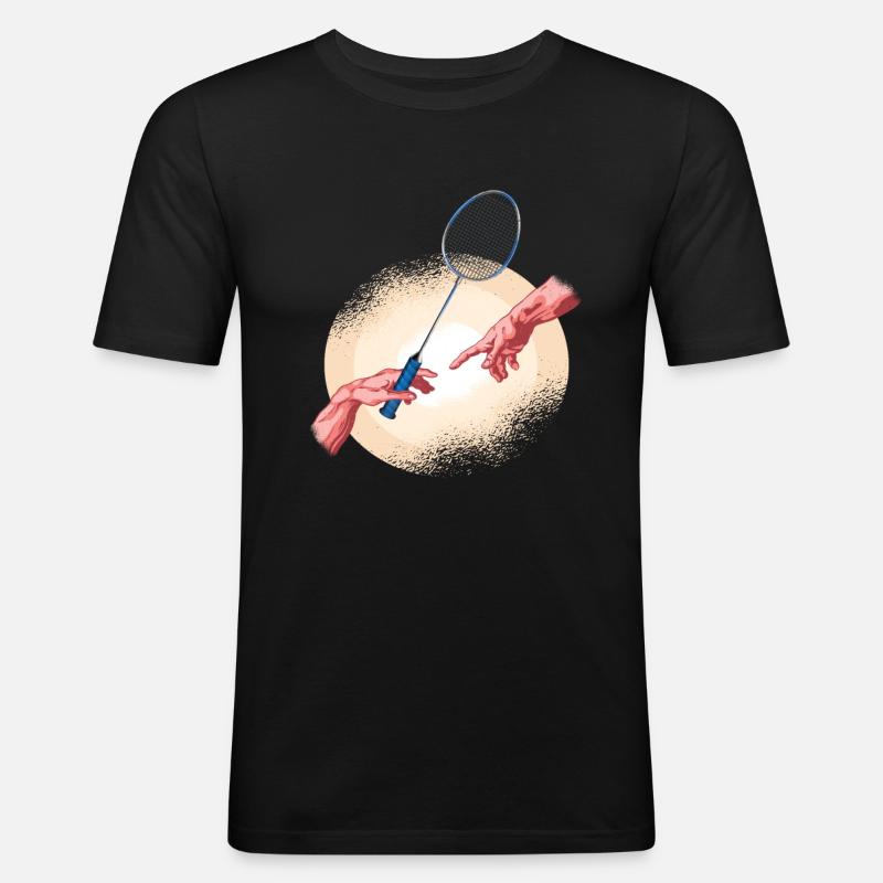 Badminton - Männer Slim Fit T-Shirt - Schwarz