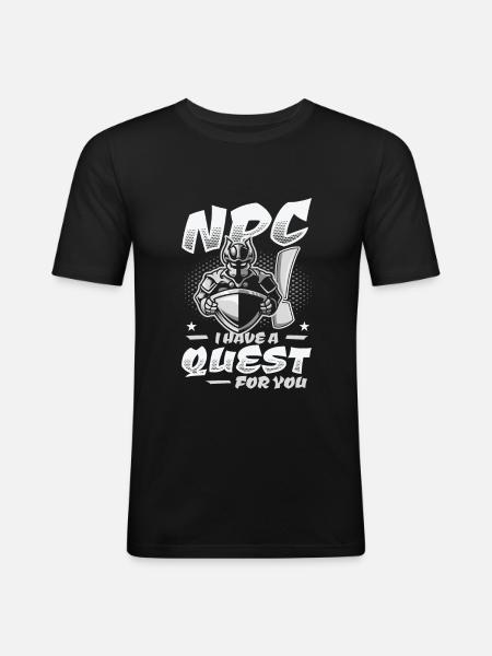 Brettspiele Roleplaying Quest NPC - Männer Slim Fit T-Shirt - Schwarz
