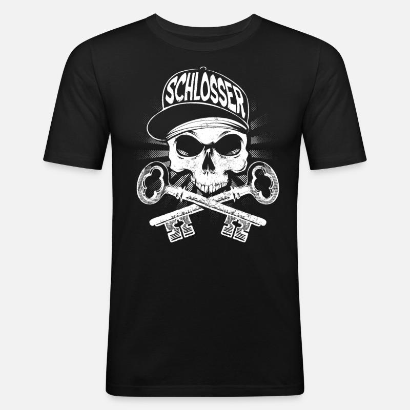 Schlosser - Männer Slim Fit T-Shirt - Schwarz