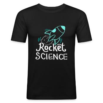 Chemise Rocket Science pour Science nerd - T-shirt près du corps Homme - noir - Devant - Nik (191cm)