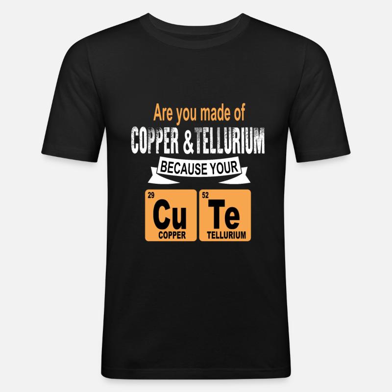 Cu Te - Männer Slim Fit T-Shirt - Schwarz