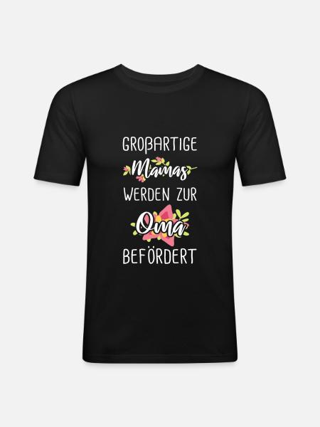 Grand-mère mère grand-mère - T-shirt près du corps Homme - noir