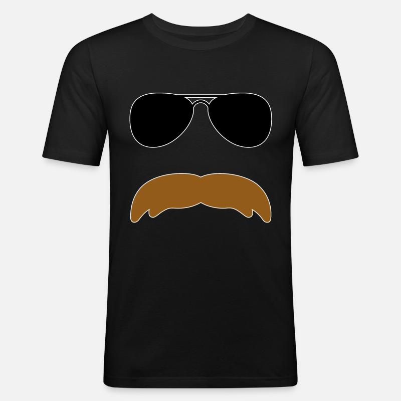 Olaf Schnörrisson - Männer Slim Fit T-Shirt - Schwarz