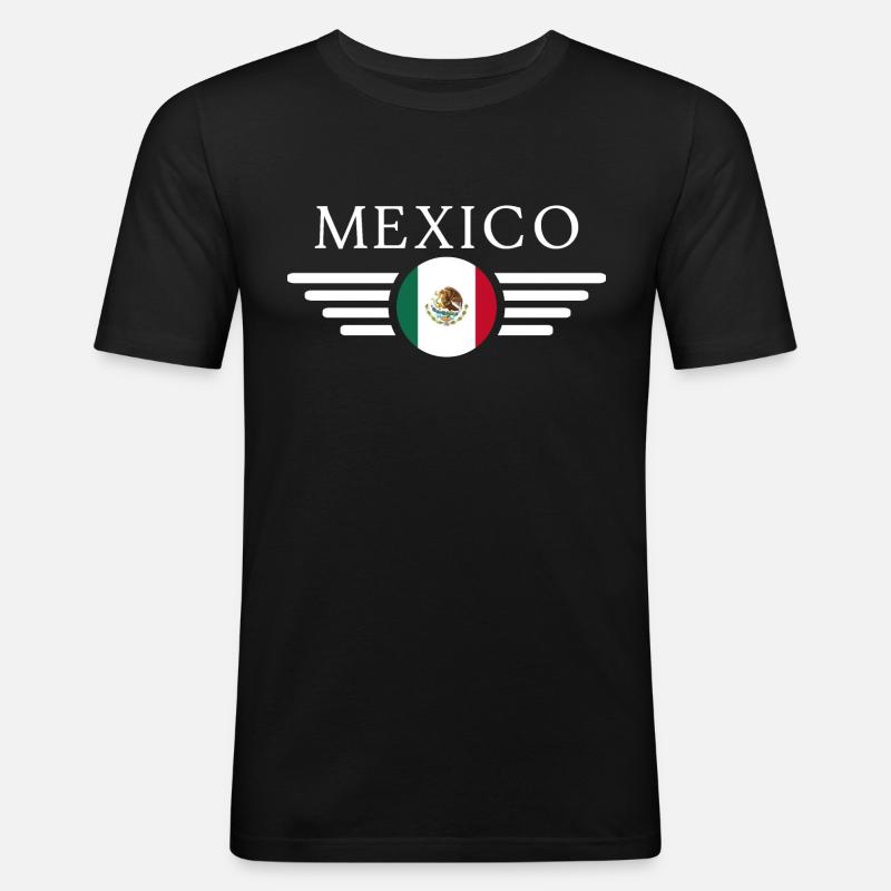 Mexiko - Männer Slim Fit T-Shirt - Schwarz