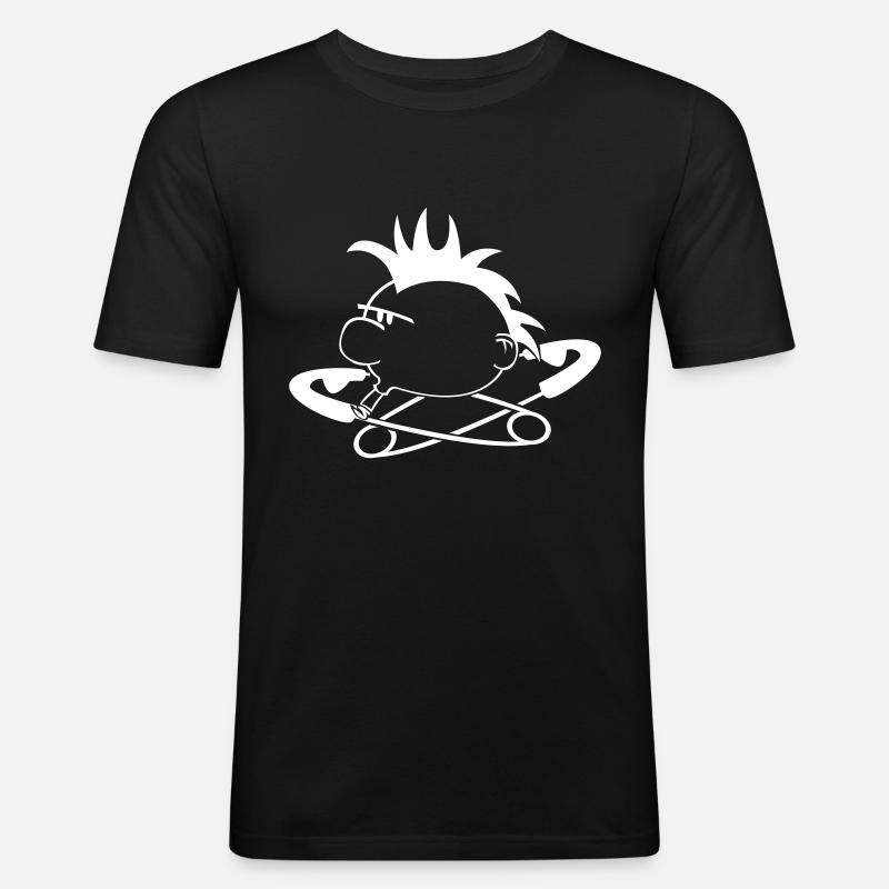 Punk Head DWD - Männer Slim Fit T-Shirt - Schwarz