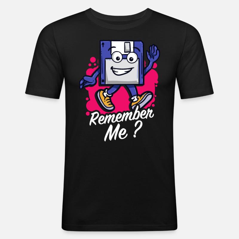 Programmer Retro-diskette Floppy disc - Men's Slim Fit T-Shirt - black