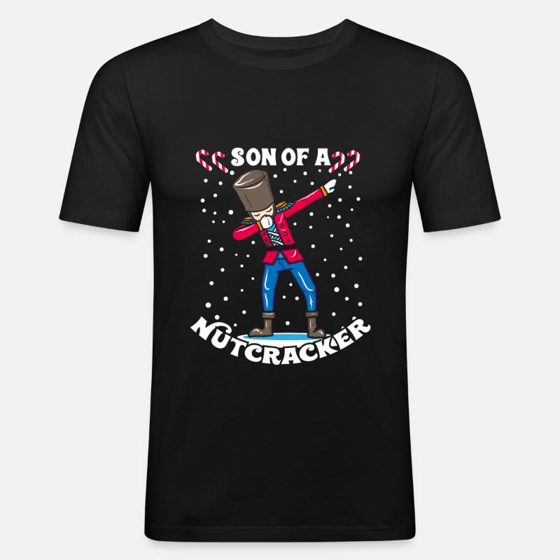 Dabbing Nussknacker Weihnachten Geschenk Dab - Männer Slim Fit T-Shirt - Schwarz