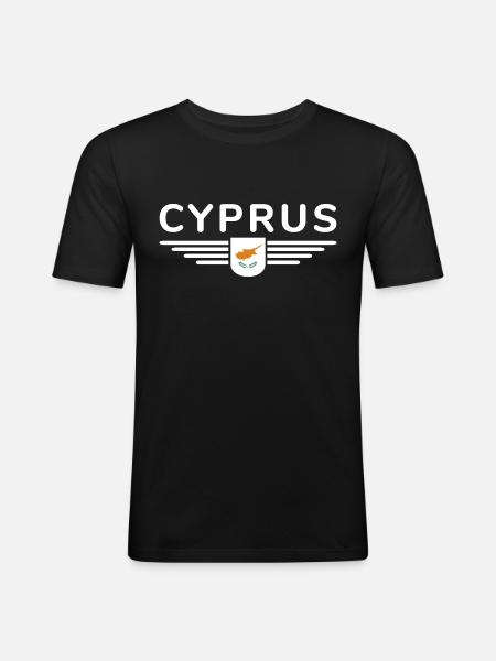 Cyprus Design – Island of Diversity - Men's Slim Fit T-Shirt - black