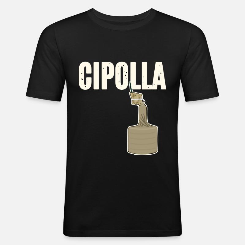 Cipolla - Männer Slim Fit T-Shirt - Schwarz