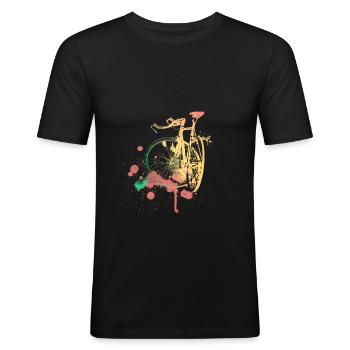 Bike - Men's Slim Fit T-Shirt - black - Front - Nik (191cm)