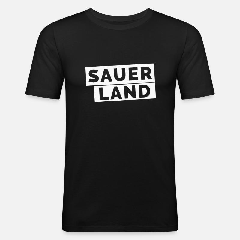 Sauerland - Männer Slim Fit T-Shirt - Schwarz