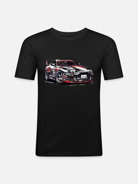 Drift King Elegance - Men's Slim Fit T-Shirt - black