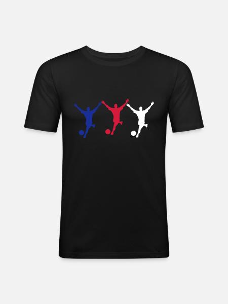 Soccer - Männer Slim Fit T-Shirt - Schwarz