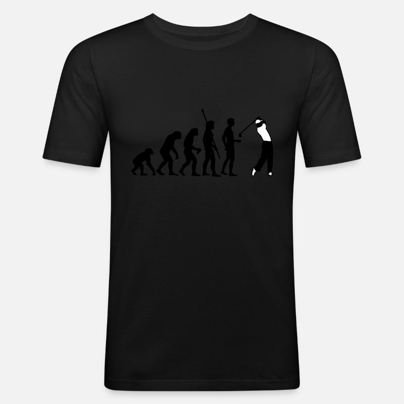 evolution_golf_b_2c - T-shirt près du corps Homme - noir