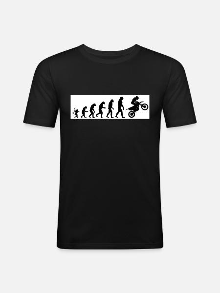 Evolution Motorcycle - Men's Slim Fit T-Shirt - black