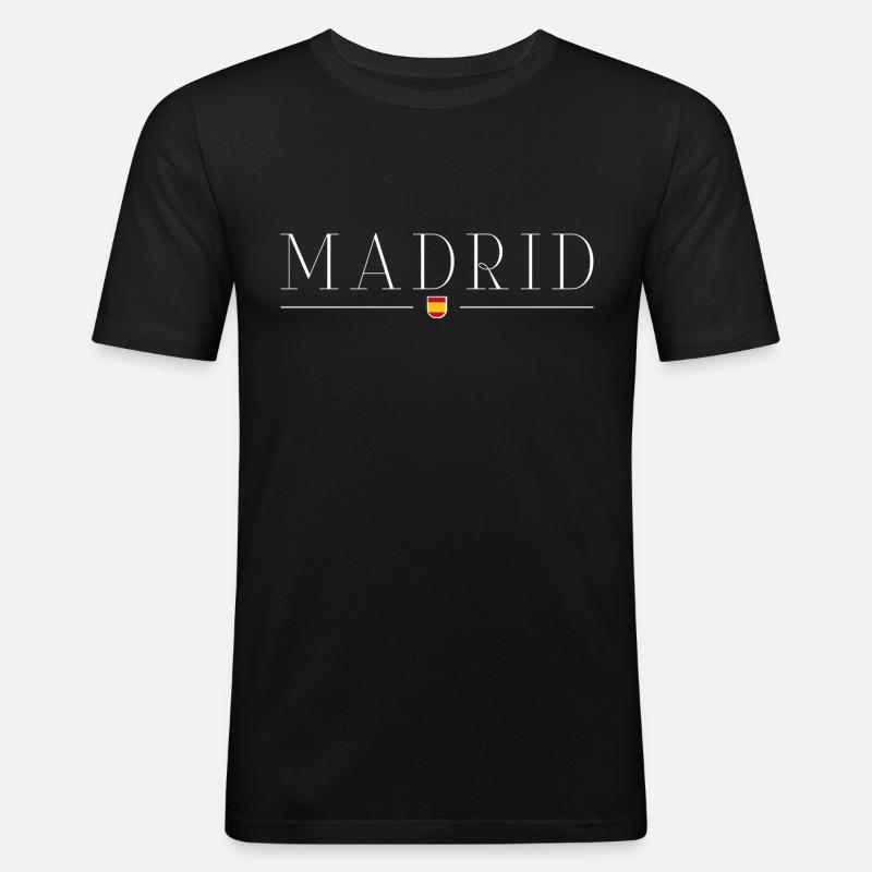 Ich liebe Madrid - Männer Slim Fit T-Shirt - Schwarz