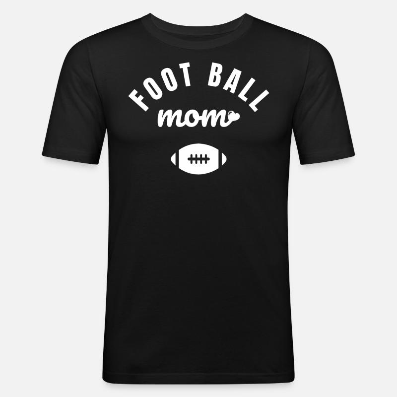 Fußball Mama - Männer Slim Fit T-Shirt - Schwarz