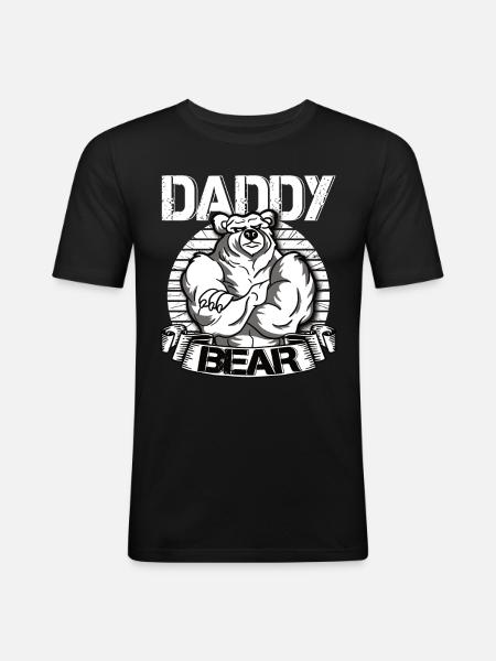 Daddy Bear - Men's Slim Fit T-Shirt - black