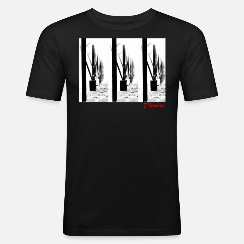 kälte - Männer Slim Fit T-Shirt - Schwarz