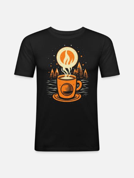 Coffee cup - Men's Slim Fit T-Shirt - black