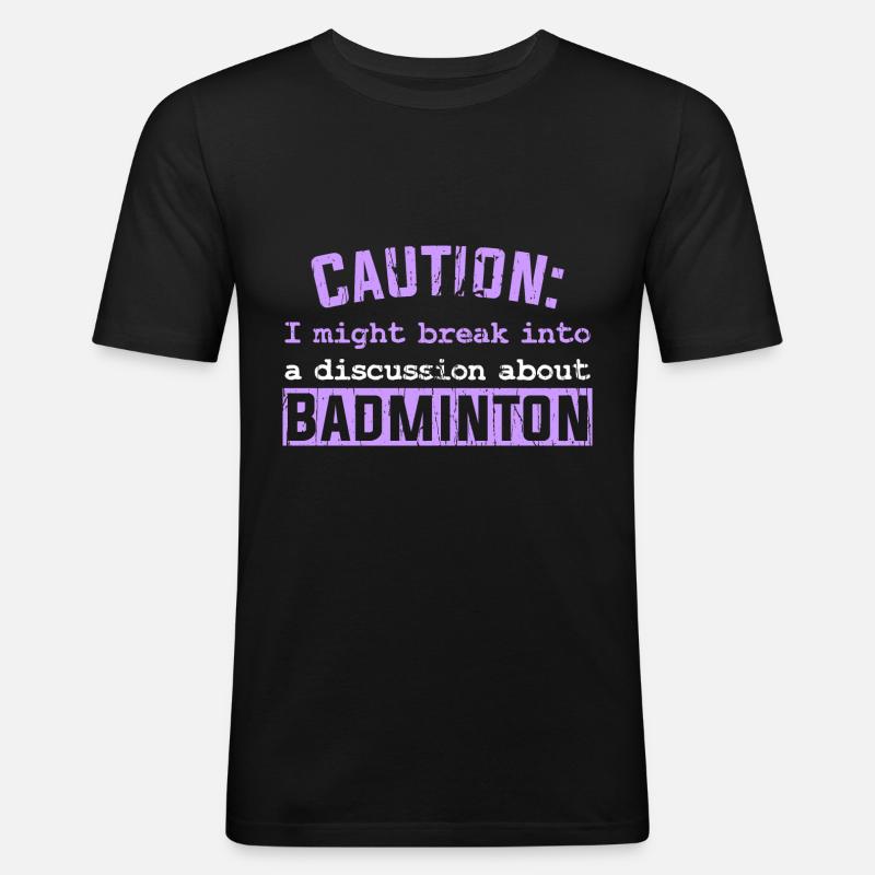 Caution - Männer Slim Fit T-Shirt - Schwarz