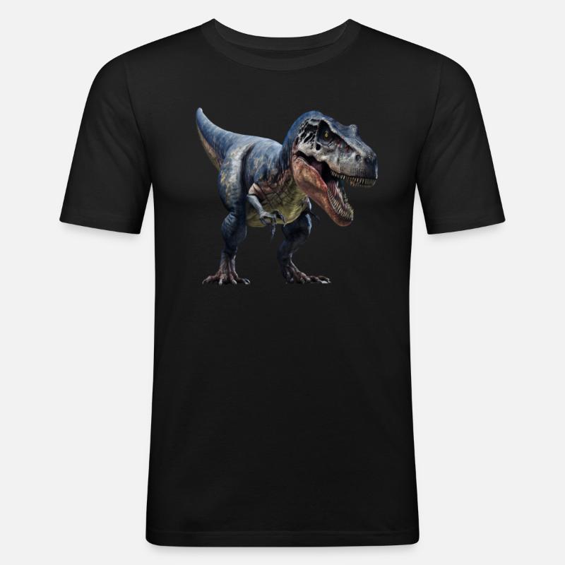 Ein echter Dino-König: Der T-Rex - Männer Slim Fit T-Shirt - Schwarz