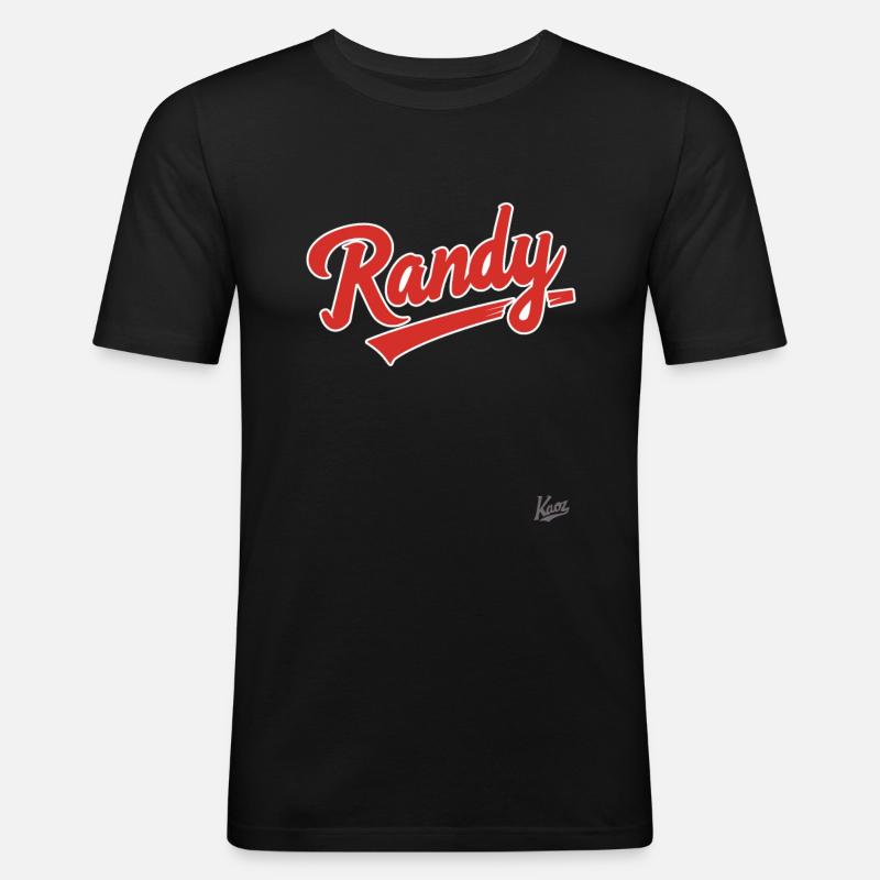Le nom est Randy - T-shirt près du corps Homme - noir