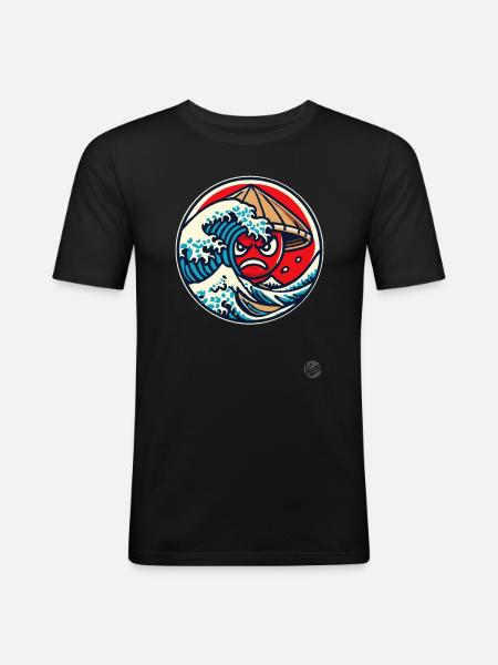 Kanagawa Madness Japan - Men's Slim Fit T-Shirt - black
