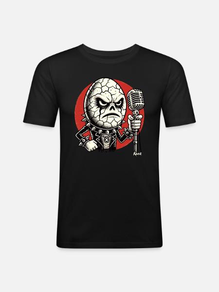 Punk Band Rock Egg - Men's Slim Fit T-Shirt - black