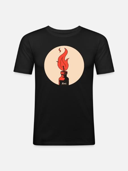 The Flame of Freedom - Men's Slim Fit T-Shirt - black