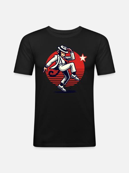 Moonwalk Monkey Monkey Dance Monkey - Men's Slim Fit T-Shirt - black