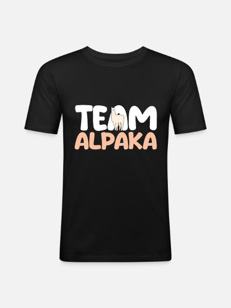 Alpaca - Men's Slim Fit T-Shirt - black