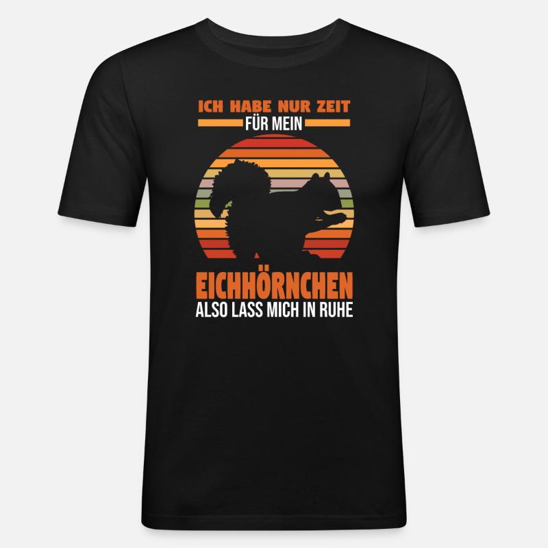 Erdmännchen - Männer Slim Fit T-Shirt - Schwarz