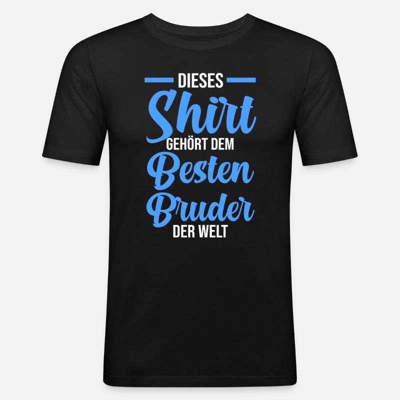 Bester Bruder der Welt - Männer Slim Fit T-Shirt - Schwarz