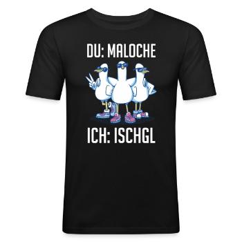 Apres Ski Party Skiurlaub Skifahrer Ischgl - Männer Slim Fit T-Shirt - Schwarz - Vorne - Nik (191cm)