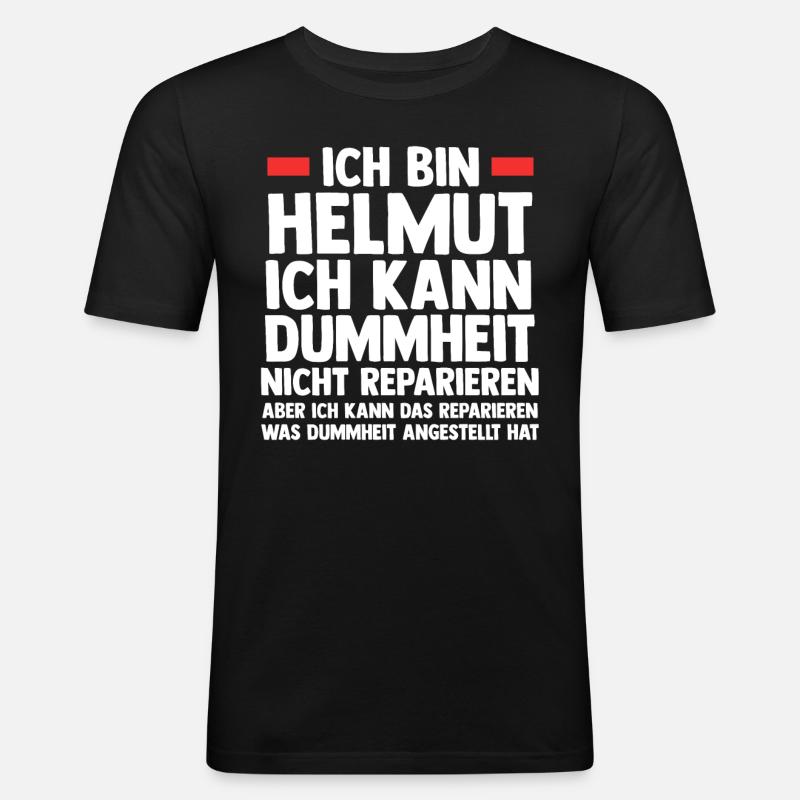 Helmut - Männer Slim Fit T-Shirt - Schwarz