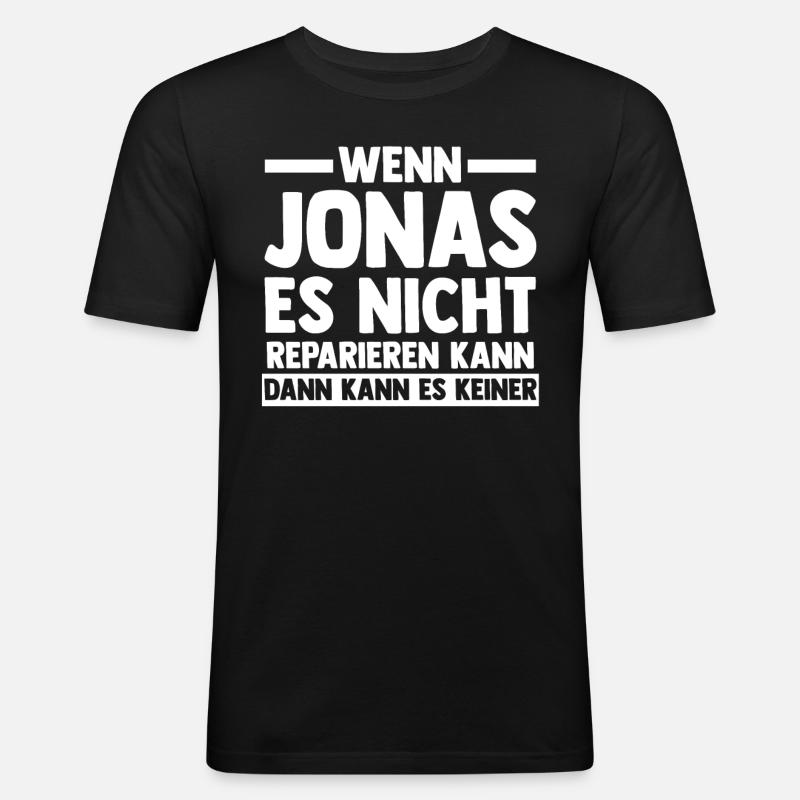Jonas - Männer Slim Fit T-Shirt - Schwarz