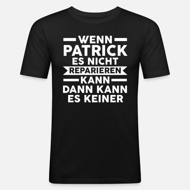 Patrick - Männer Slim Fit T-Shirt - Schwarz