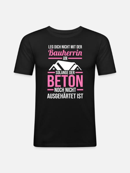 Bauherrin - Männer Slim Fit T-Shirt - Schwarz