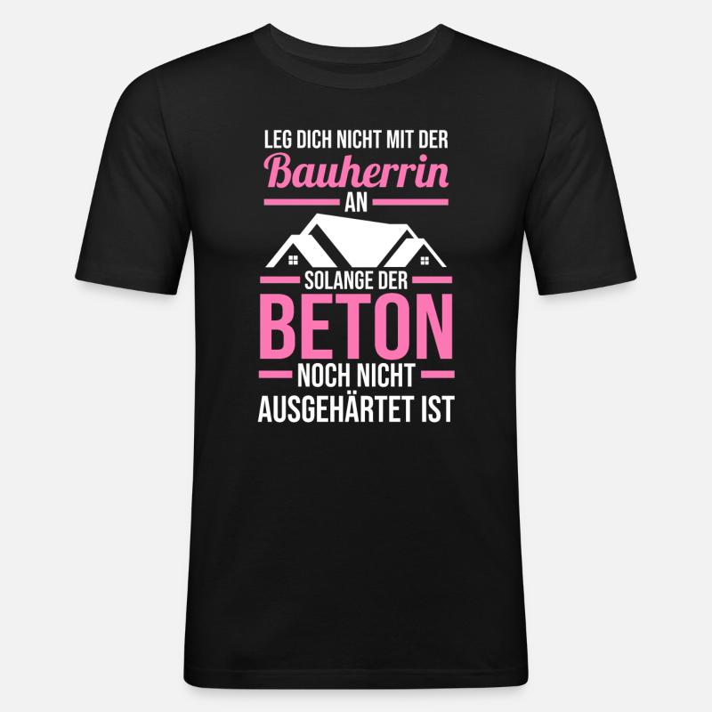 Bauherrin - Männer Slim Fit T-Shirt - Schwarz
