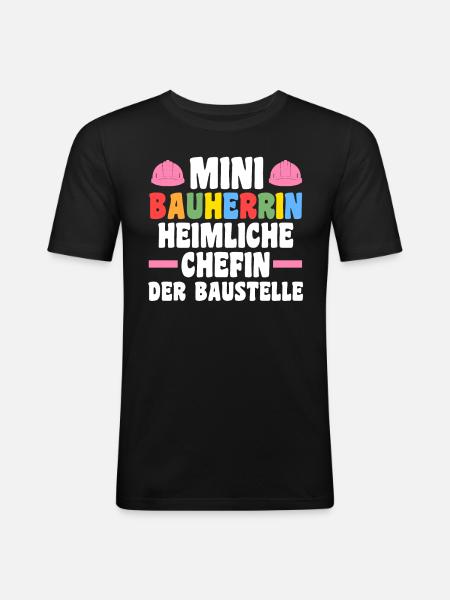 Bauherrin - Männer Slim Fit T-Shirt - Schwarz