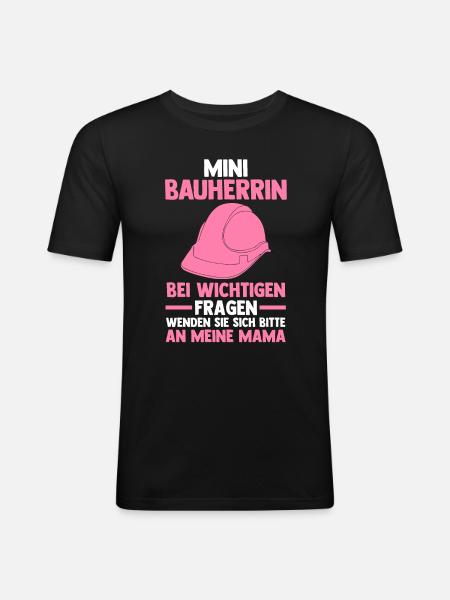 Bauherrin - Männer Slim Fit T-Shirt - Schwarz