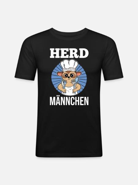 Erdmännchen Herdmännchen - Männer Slim Fit T-Shirt - Schwarz
