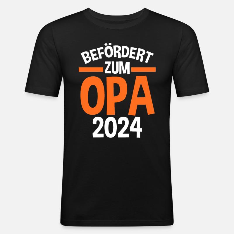 Werdender Opa 2030 - Männer Slim Fit T-Shirt - Schwarz