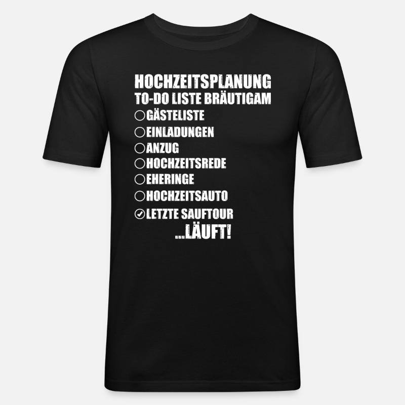 Bräutigam Junggesellenabschied - Männer Slim Fit T-Shirt - Schwarz