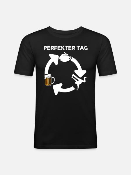 Hip Hop Tänzer - Männer Slim Fit T-Shirt - Schwarz