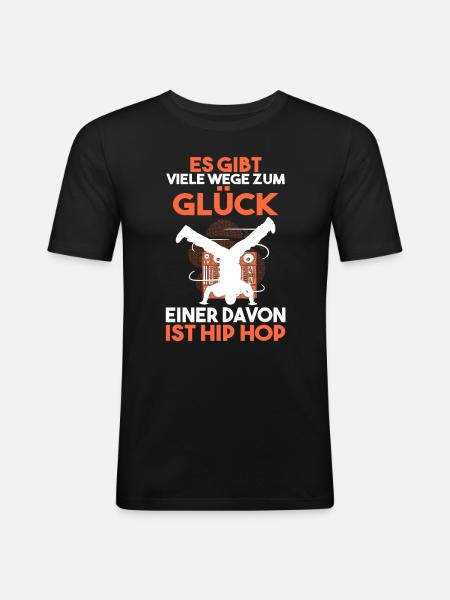 Hip Hop Tänzer - Männer Slim Fit T-Shirt - Schwarz