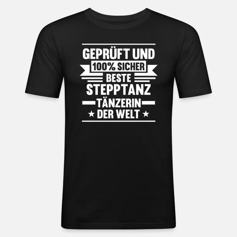Tänzer Stepptanz - Männer Slim Fit T-Shirt - Schwarz