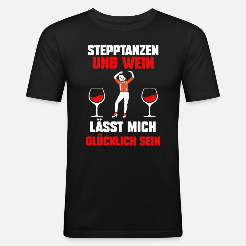 Tänzer Stepptanz - Männer Slim Fit T-Shirt - Schwarz